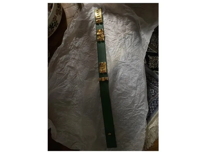 Hermès Hebilla de perro Verde 