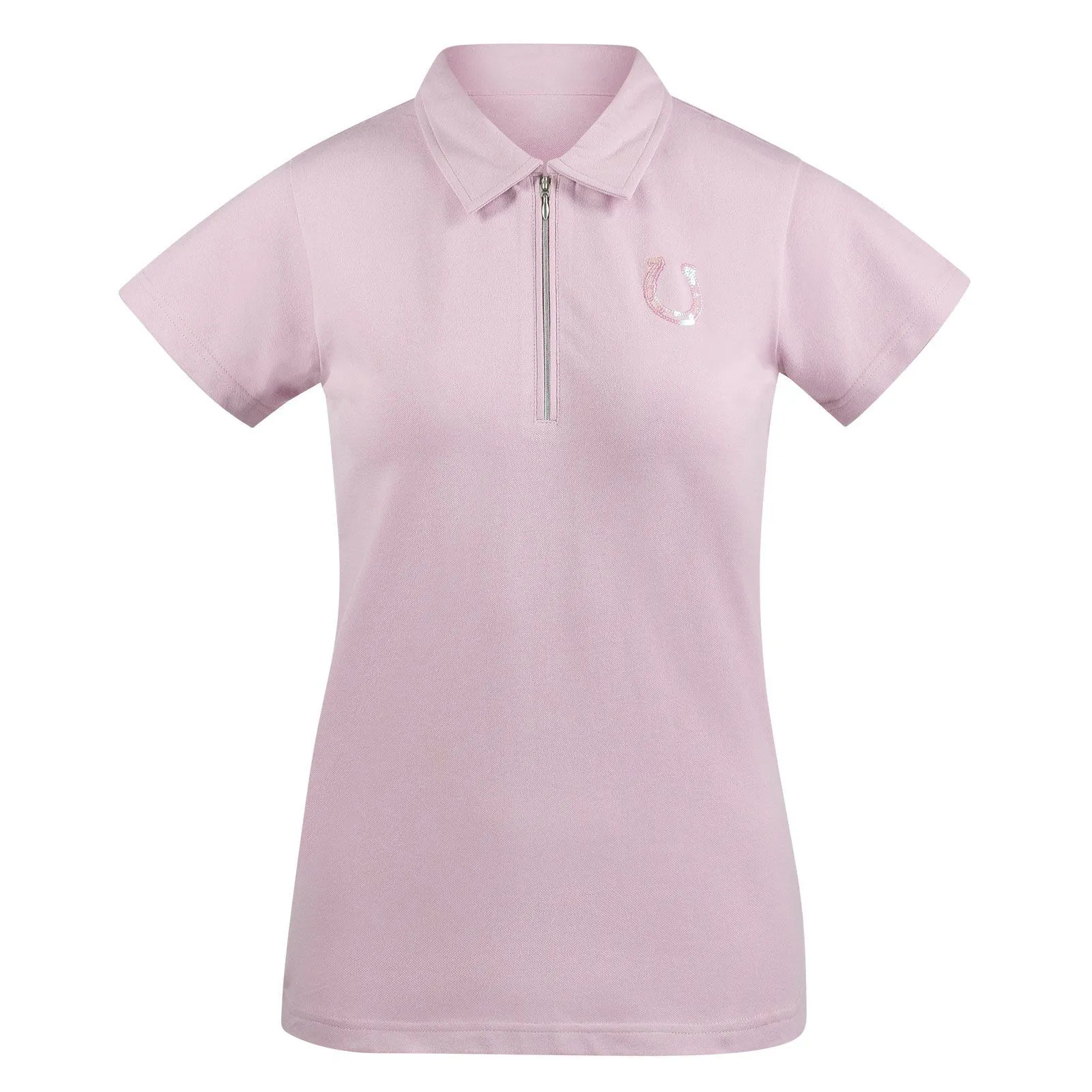 Horze Camisa Polo de Algodón y Mangas Cortas para Mujer Amy