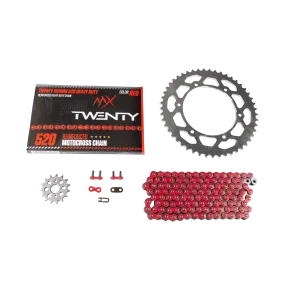 Kit de Transmisión de Cross Twenty Oshiro 520 X-Ring Rojo