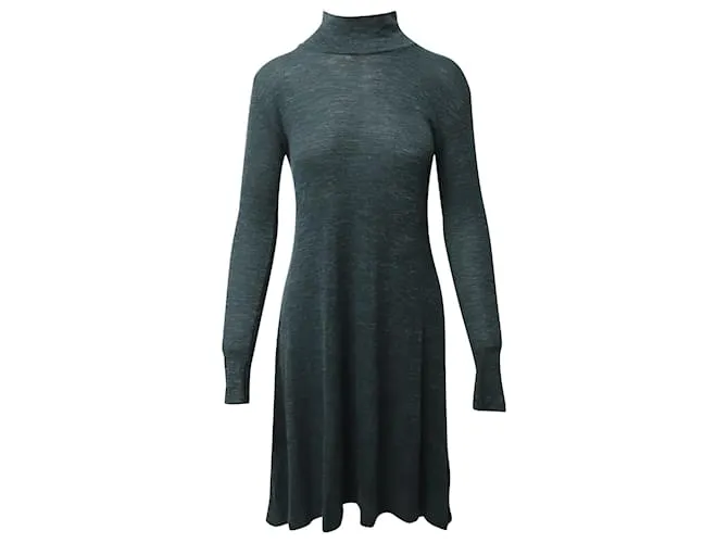 Maison Martin Margiela Vestido a la rodilla con cuello alto de Maison Margiela en poliamida verde 