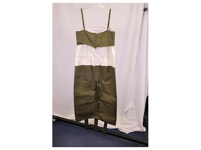 Maison Martin Margiela Vestido midi sin mangas deconstruido Maison Margiela en algodón verde 