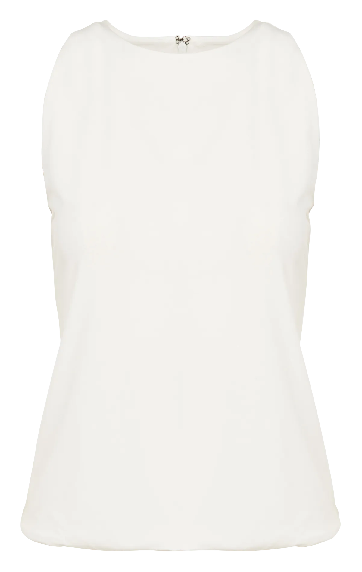 MAX MARA LEISURE HARALD - Top recto con cuello redondo en blanco