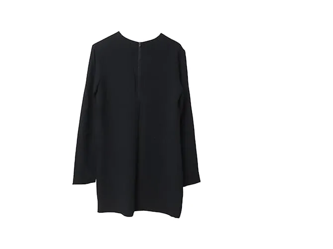 Minivestido de manga larga de Helmut Lang en viscosa negra Negro 