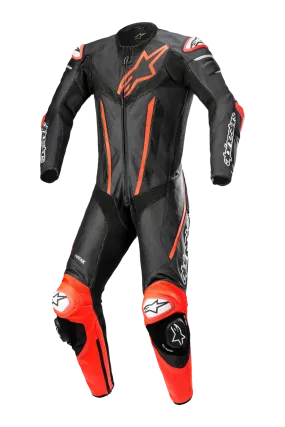 Mono de Cuero Alpinestars Fusion Negro-Rojo