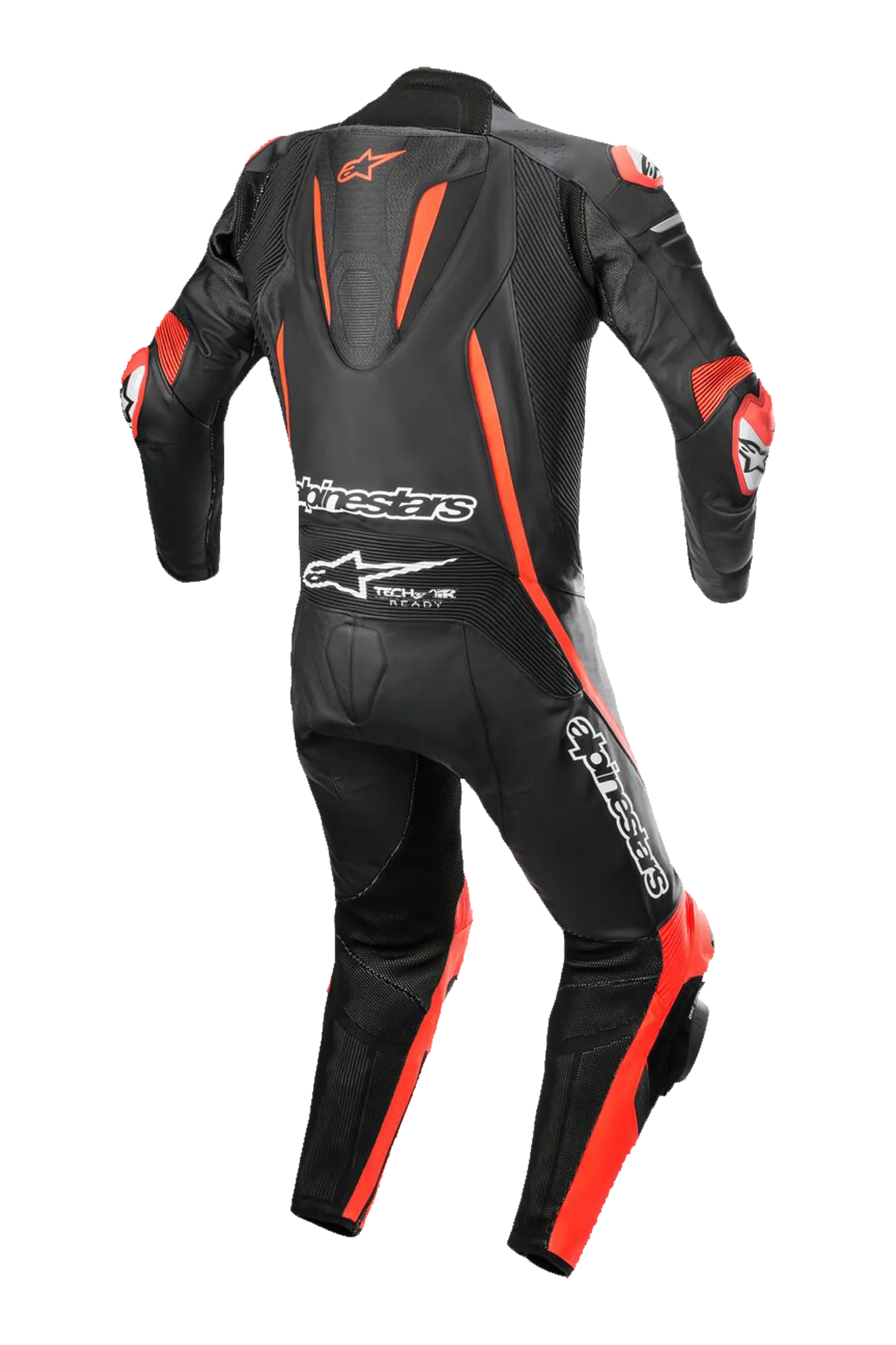 Mono de Cuero Alpinestars Fusion Negro-Rojo