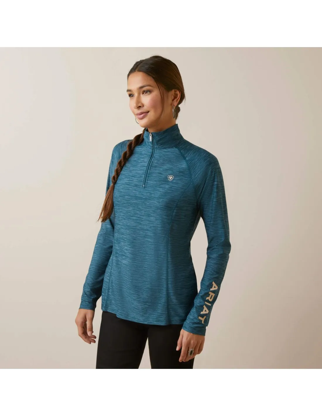 Polo Ariat Laguna 1/4 Zip Manga Larga Mujer