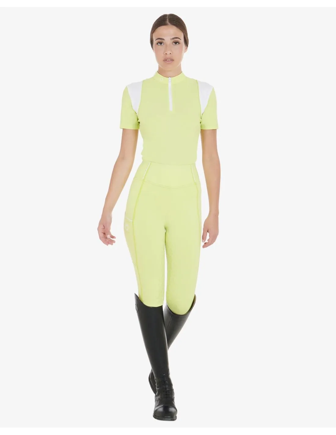 POLO DE ENTRENAMIENTO SLIM FIT PARA MUJER COLOR LIMA