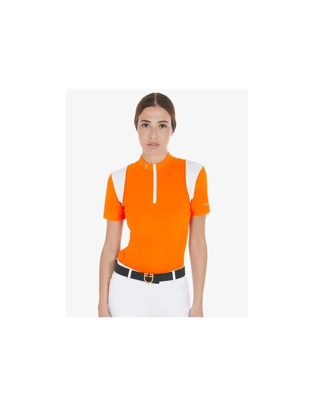 POLO DE ENTRENAMIENTO SLIM FIT PARA MUJER COLOR NARANJA