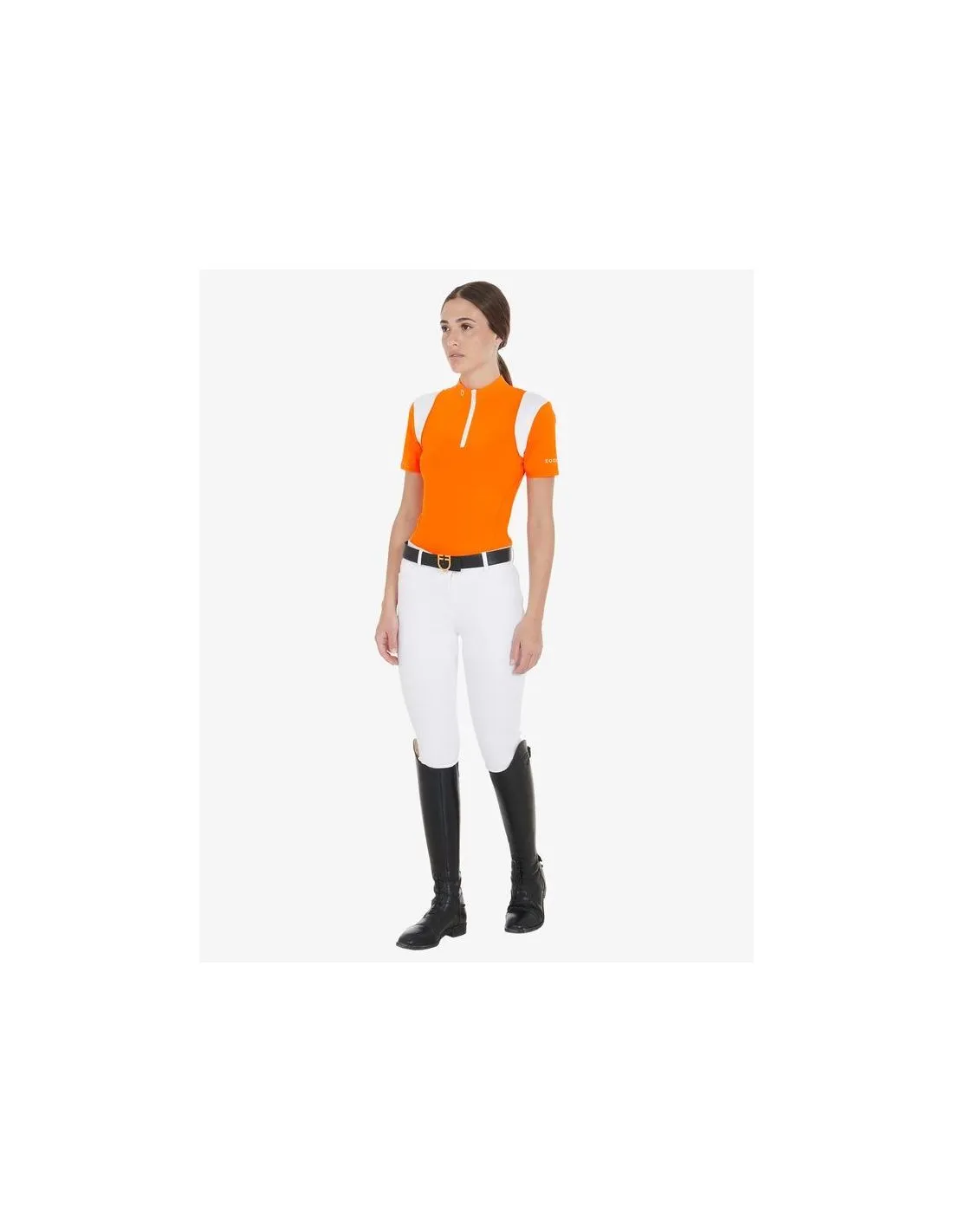 POLO DE ENTRENAMIENTO SLIM FIT PARA MUJER COLOR NARANJA