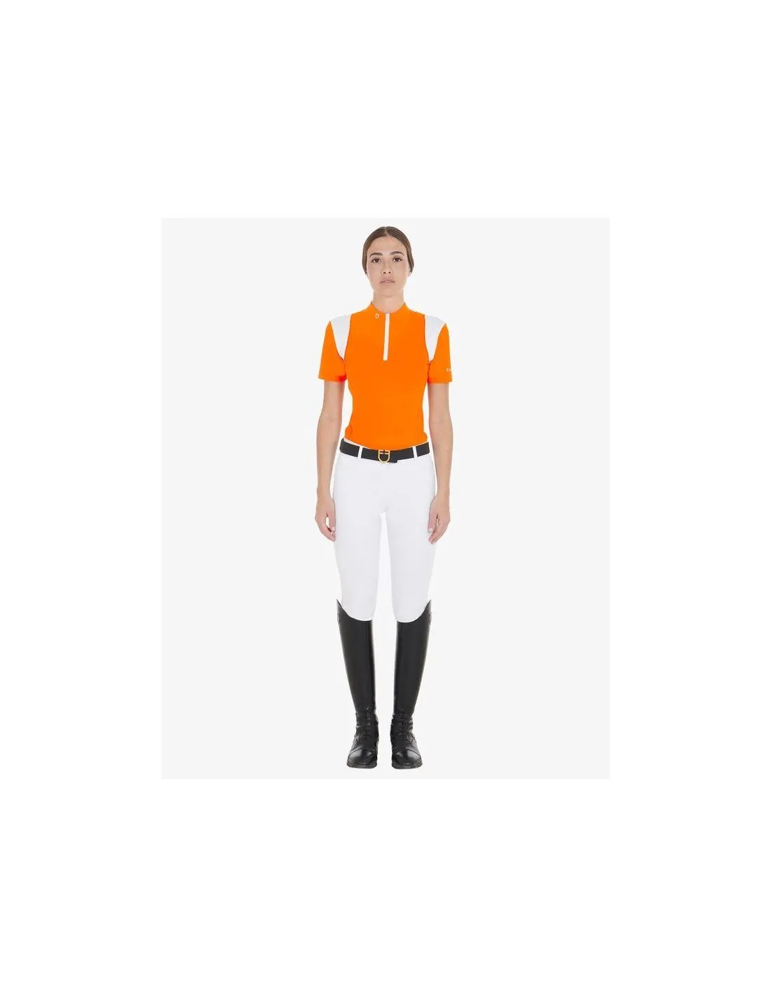 POLO DE ENTRENAMIENTO SLIM FIT PARA MUJER COLOR NARANJA