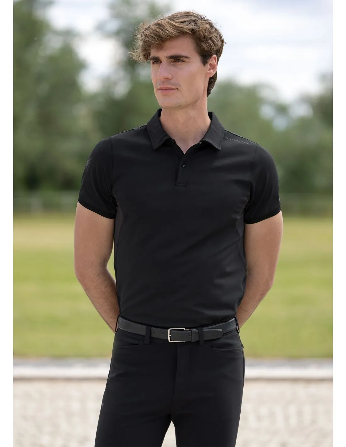 Polo Manga Corta Cross Maximilian Black