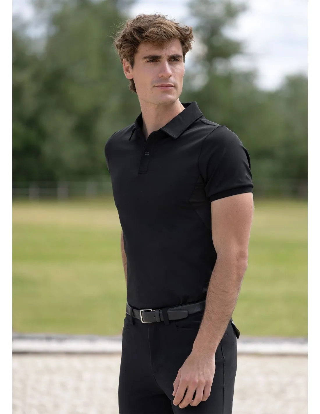 Polo Manga Corta Cross Maximilian Black