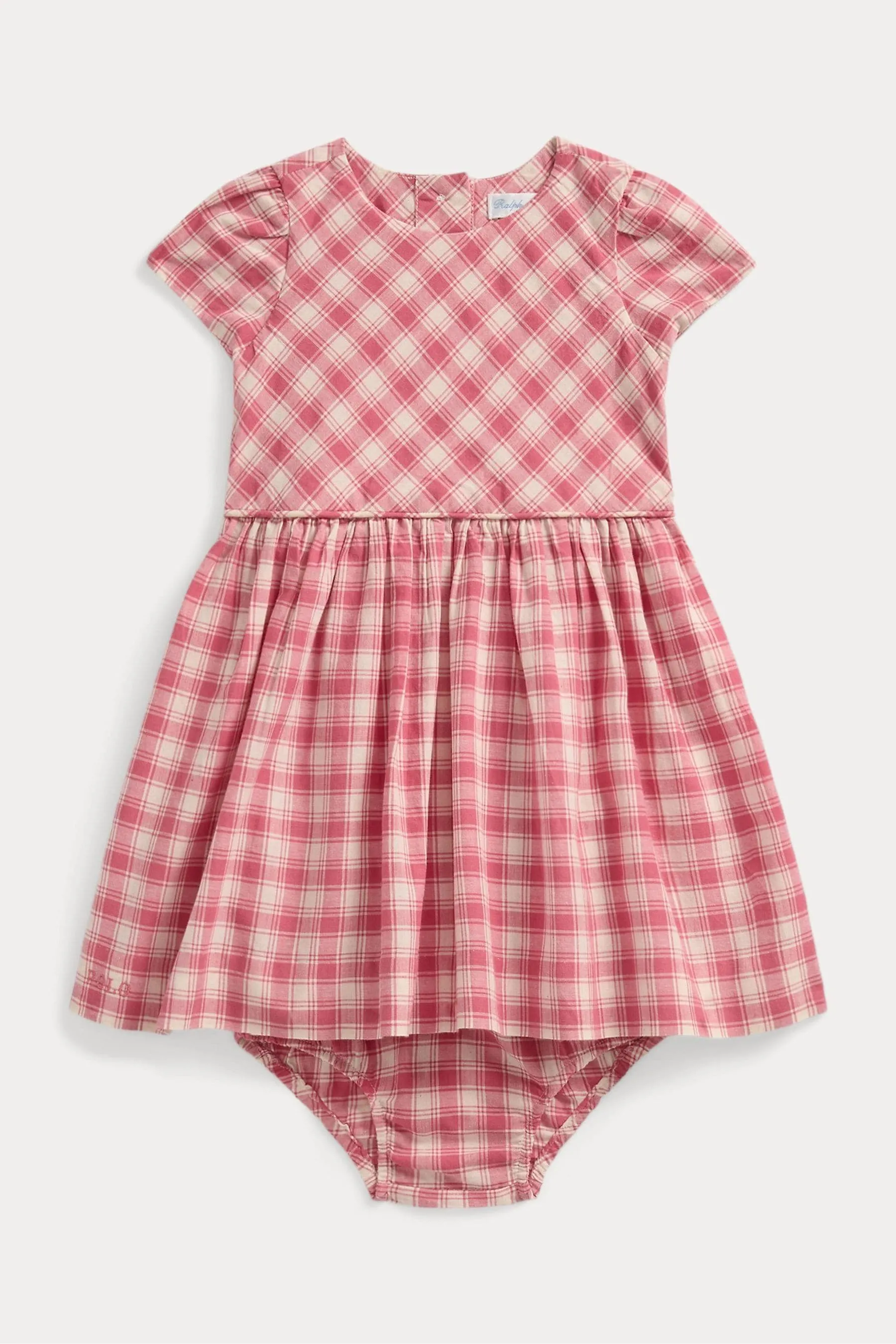 Polo Ralph Lauren Baby Girl Red Gingham 100% Cotton Bloomer Dress