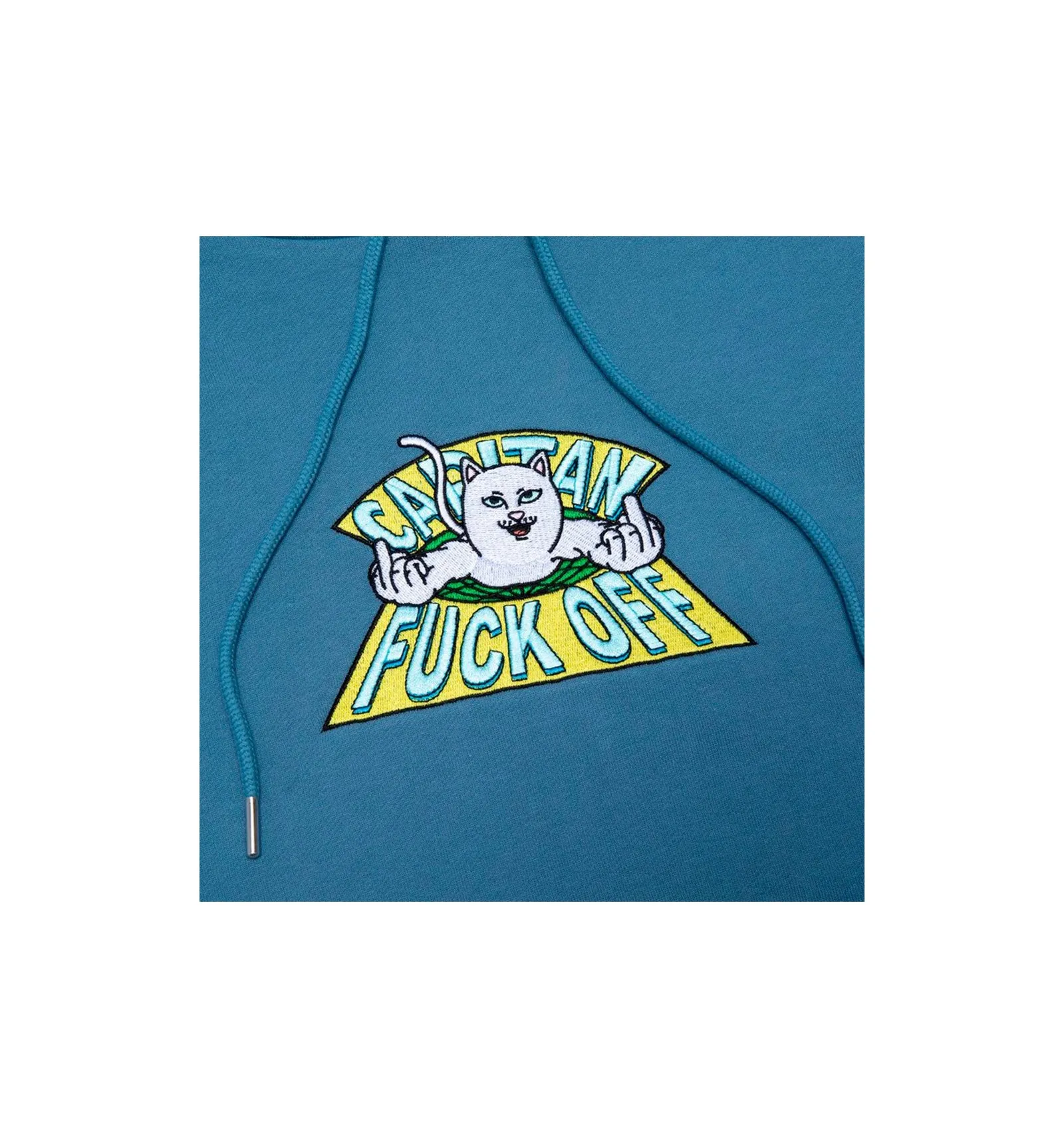 RIPNDIP CAPITAN FUCK OFF HOODIE SLATE