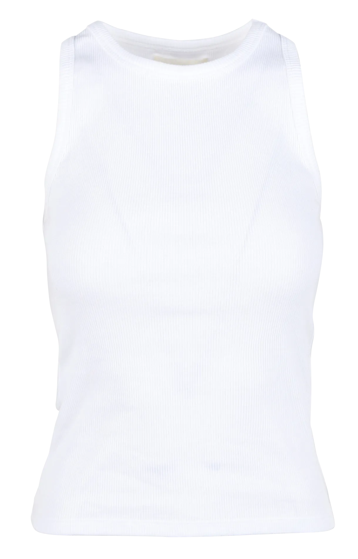 SAISON 1865 TOVIE - Camiseta de tirantes de canalé de algodón en blanco