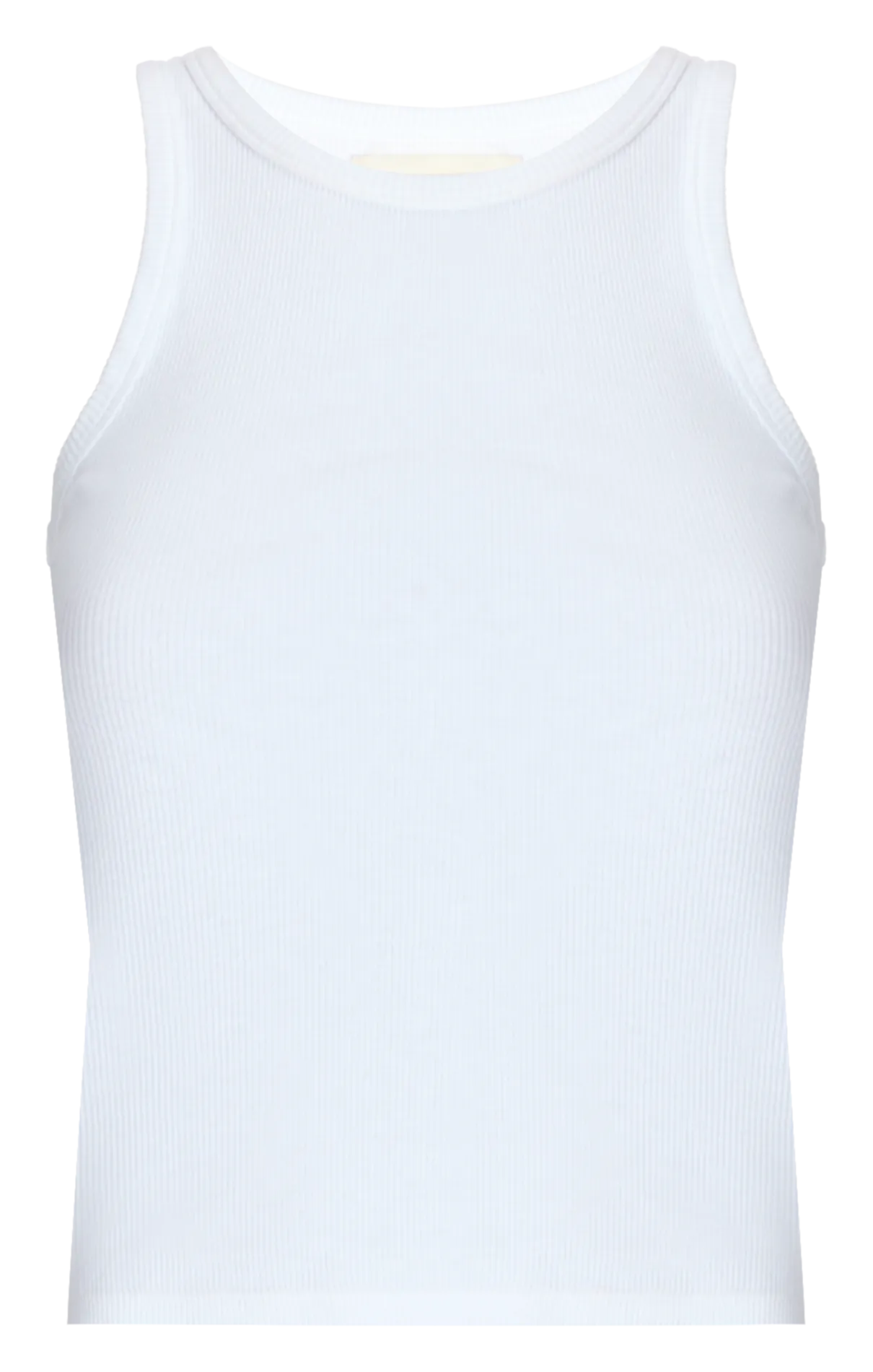 SAISON 1865 TOVIE - Camiseta de tirantes de canalé de algodón en blanco