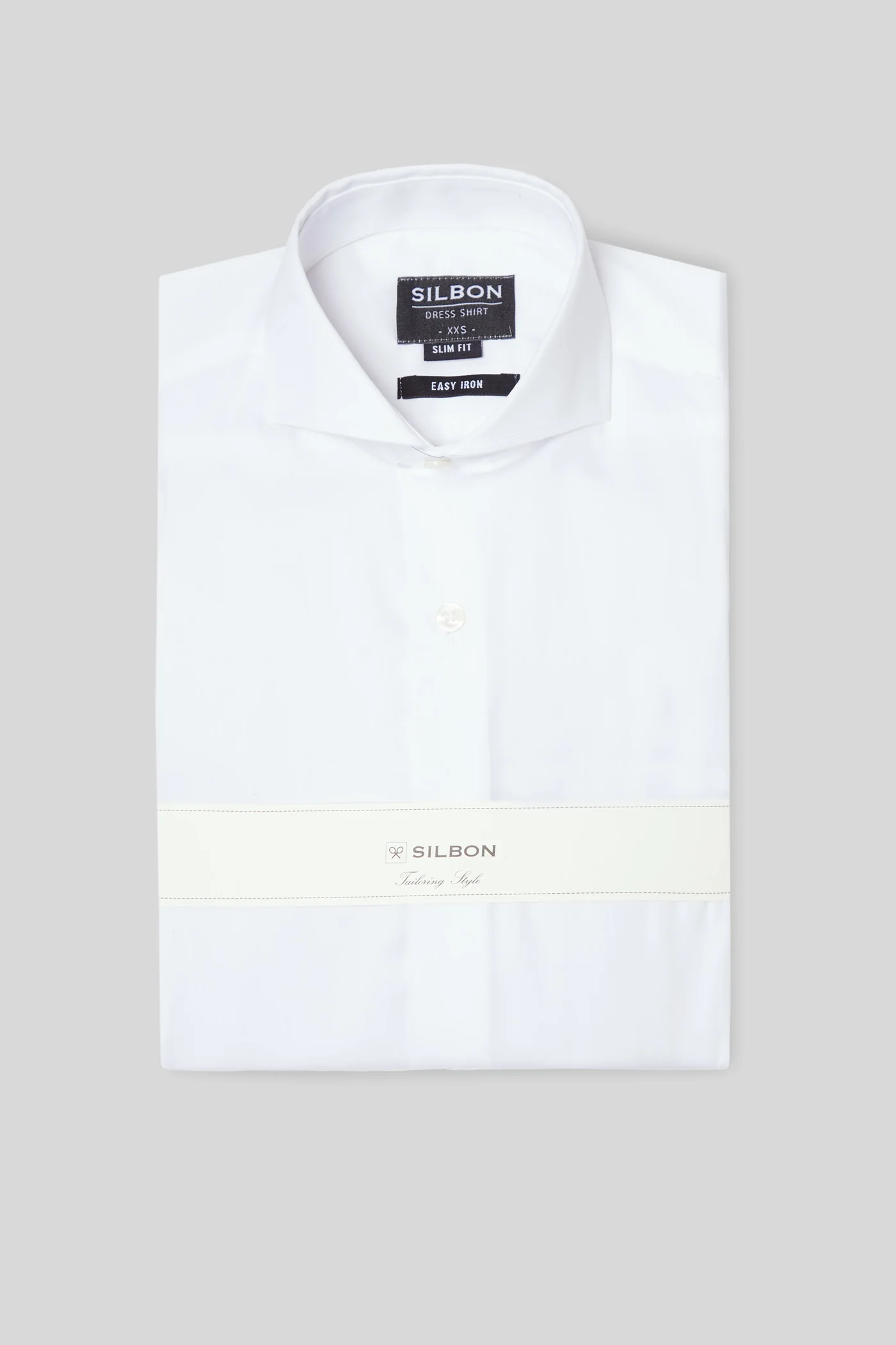 Silbon camisa vestir blanca puño simple easy iron