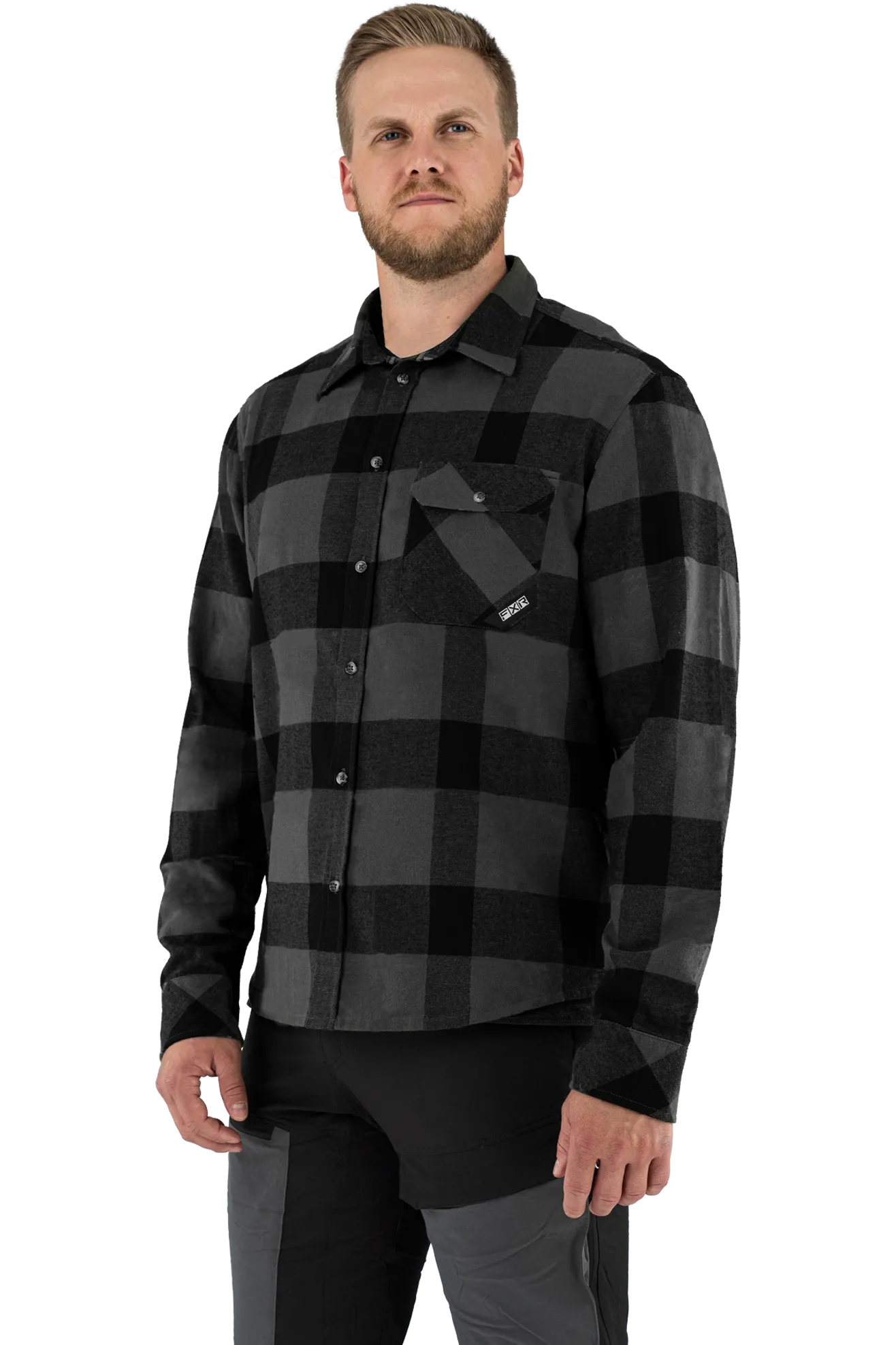 Sobrecamisa de Franela FXR Timber Carbón-Negro 