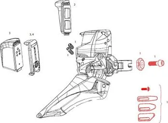 Sram Recambio Sram para desviador delantero rojo E-Tap