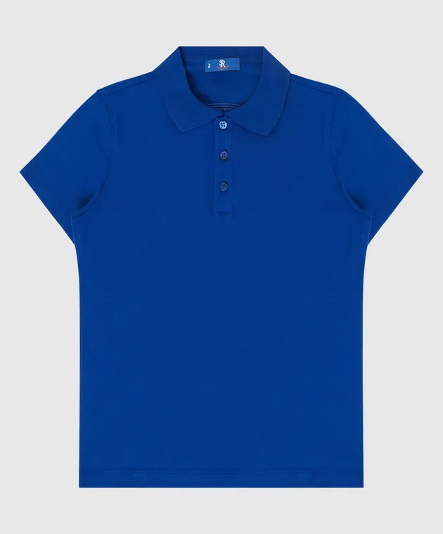 Stefano Ricci Children's blue polo with embroidery