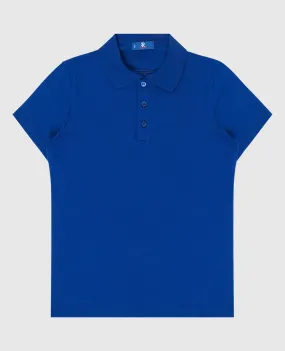 Stefano Ricci Children's blue polo with embroidery