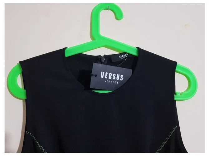 Versus Vestidos Negro Verde 