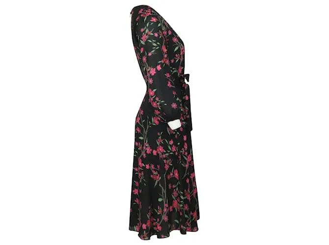 Vestido midi de manga larga de Alice + Olivia en poliéster con estampado floral 